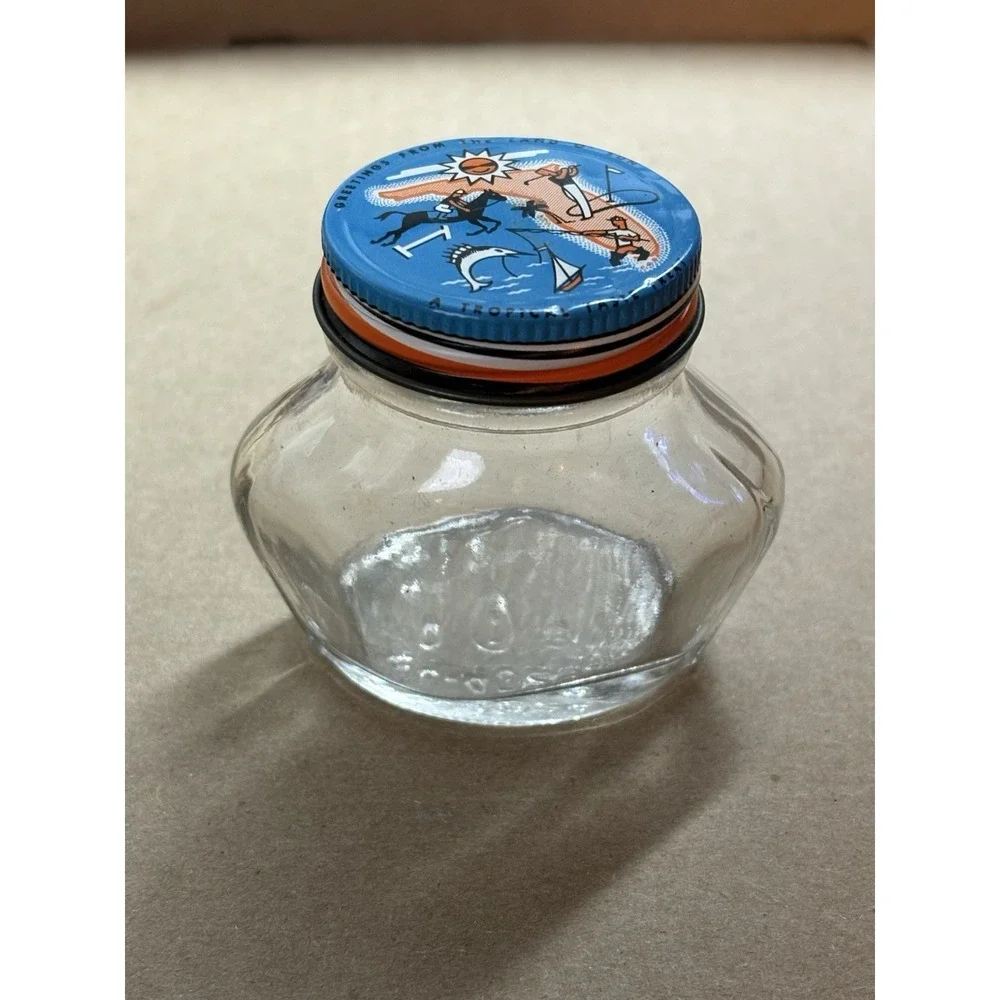 1960 Owens-Illinois Florida Land 'O Sun Souvenir Jelly Jar